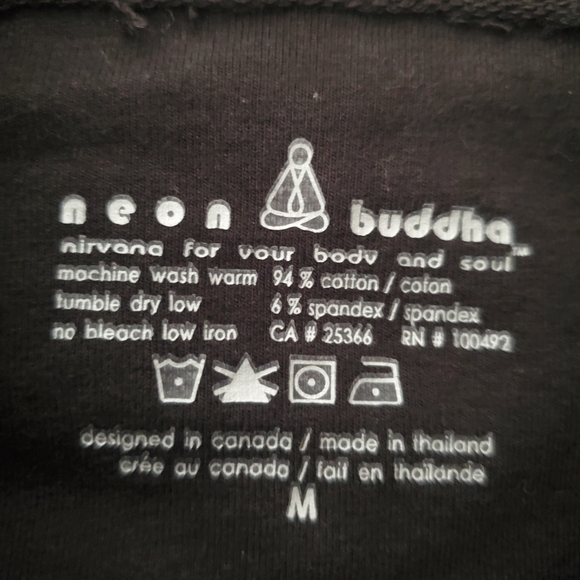 NEON BUDDHA Black Jacket. Size Medium. - Picture 5 of 9